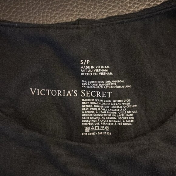 Victoria' Secret Black Sleeveless Bodycon Dress with Ruching at Sides Sz S - Picture 5 of 6